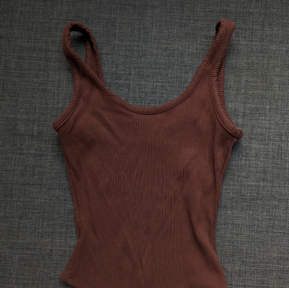 Windsor Brown Ribbed Bodysuit